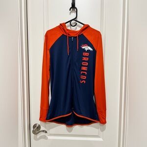 Fanatics Denver Broncos lightweight zip up hoodie, Large
